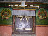 Tibet Kailash 10 Kora 02 Zutulpuk Gompa Entrance Doors Here is the entrance door to Zutulpuk Gompa, with the Guardian of The West on the left, and the Guardian of the North to the right.